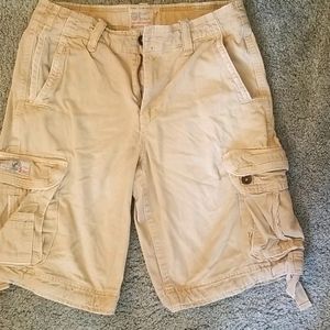 American Eagle khaki cargo shorts